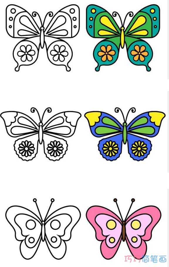 本期大家都能动手指头,我们要画在花丛中飞舞的彩色 蝴蝶哈.