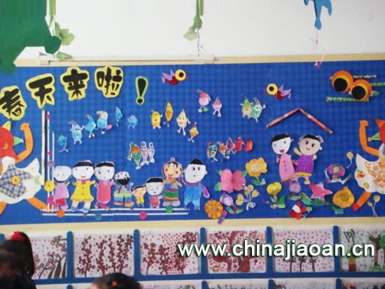幼儿园教室环境布置图片-春天来啦墙面布置