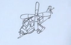 幼儿简笔画:直升机简笔画