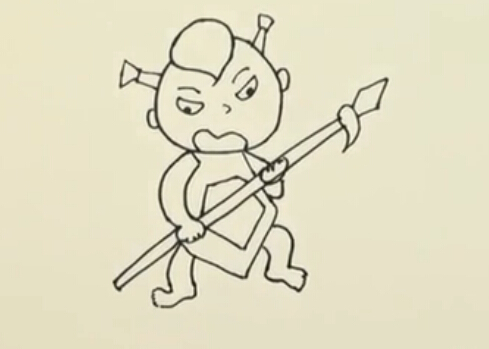 红孩儿简笔画教程,红孩儿的画法