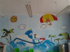 幼儿园教室墙面布置:蓝蓝的大海