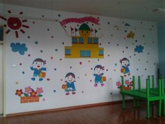 幼儿园教室墙面布置:高高兴兴上学去