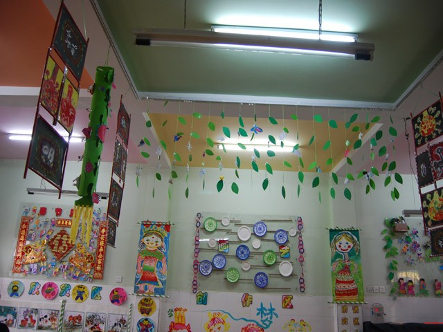 幼儿园吊饰环境布置图片