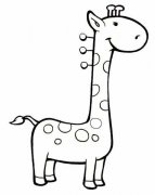 如何画卡通长颈鹿:动物简笔画