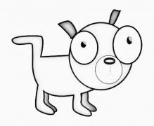 如何画卡通小狗狗:动物简笔画