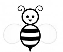 如何画卡通蜜蜂;小动物简笔画