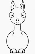 如何画卡通美洲驼:动物简笔画
