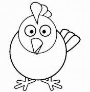 如何画小鸡的简笔画:小动物简笔画