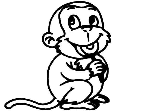 猴子的简笔画