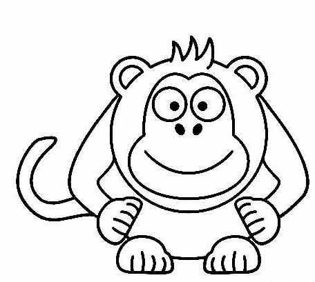 如何画猴子简笔画,可爱的猴子