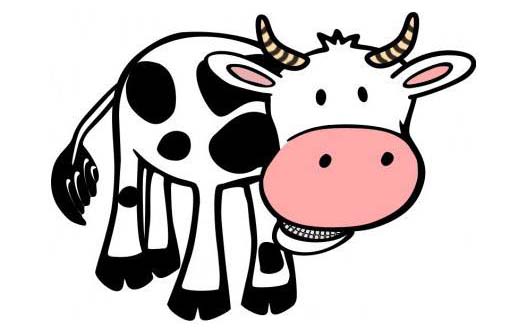 奶牛的画法,奶牛简笔画