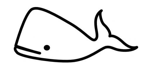 如何画鲸鱼,卡通鲸鱼简笔画