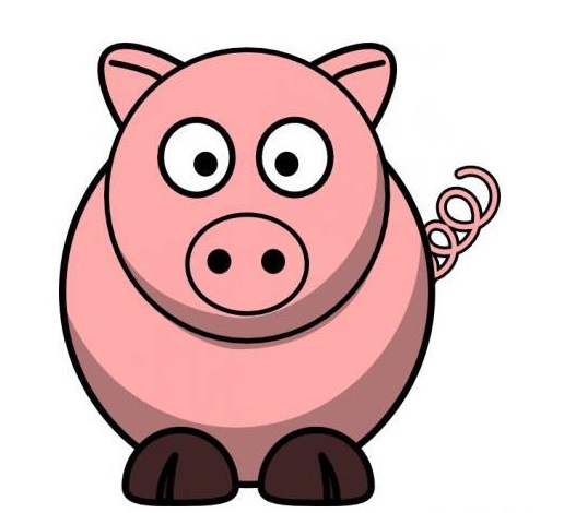 小猪的画法,卡通猪简笔画