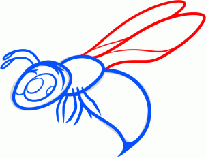 黄蜂简笔画步骤图五