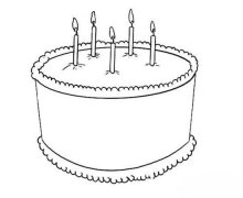简单漂亮生日蛋糕简笔画图片