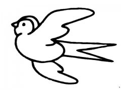 飞翔中的燕子简笔画图片