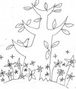 春天里的大树简笔画图片
