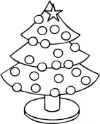 漂亮的圣诞树简笔画图片