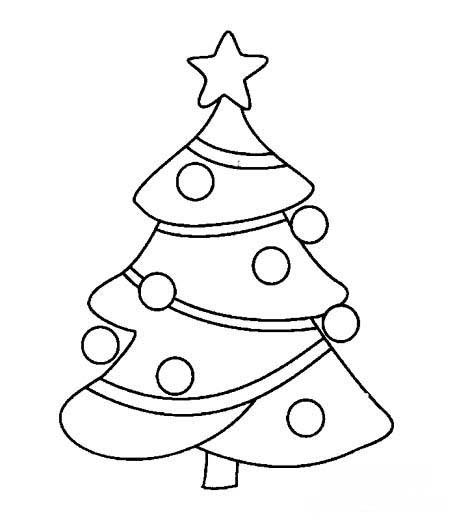 一棵圣诞树简笔画图片