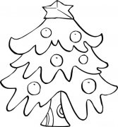 圣诞节漂亮的圣诞树简笔画图片