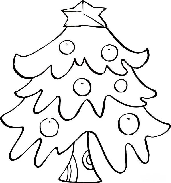 美丽的圣诞树简笔画