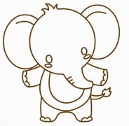 可爱的大象简笔画教程 卡通大象怎么画
