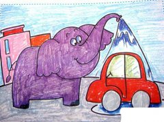 如何画高大魁梧的大象简笔画