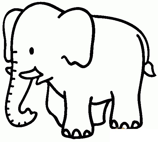 可爱大象简笔画步骤教程