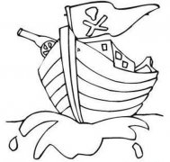 海盗轮船简笔画图片教程