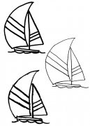 怎么画帆船的简笔画,儿童卡通帆船简笔画图片大