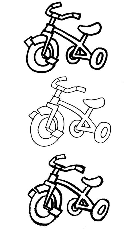 儿童自行车简笔画图片怎么画