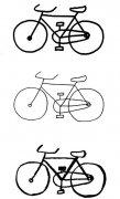 怎么简单分步画自行车简笔画,自行车教程图片大