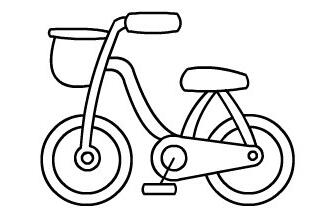 儿童脚踏车简笔画图片教程