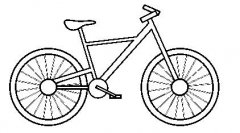 卡通幼儿山地自行车简笔画素描图片大全,山地车