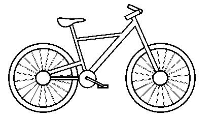 自行车简笔画素描版