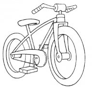 幼儿卡通家用自行车简笔画图片素描教程