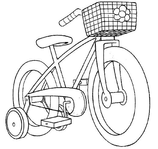 儿童卡通自行车简笔画图片教程