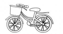 卡通简单家用自行车的简笔画图片教程