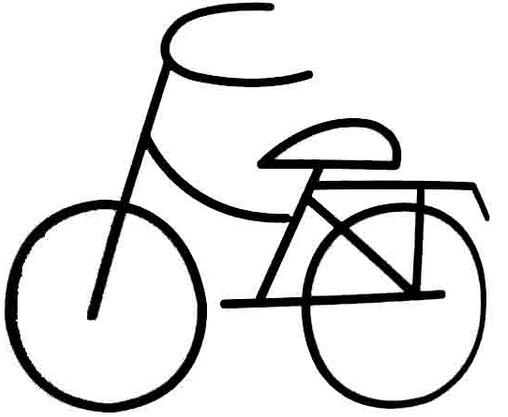 简单家用自行车简笔画图片