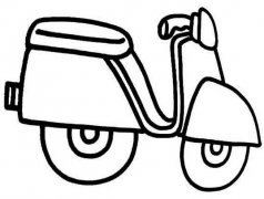 如何画卡通摩托车面包车清洁车小卡车的简笔画
