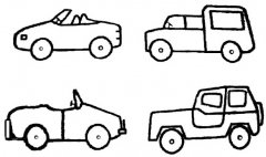 怎么画卡通吉普小汽车简笔画图片教程