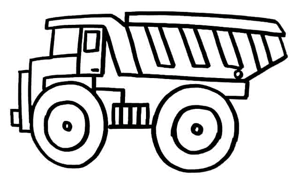 幼儿卡通货车简笔画的画法
