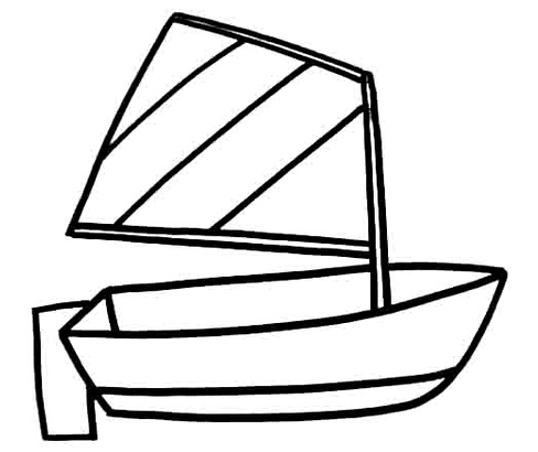 如何画小帆船的简笔画图片