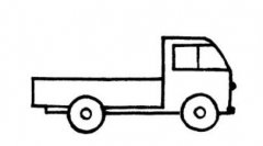 多款儿童卡通小货车简笔画图片的绘画过程