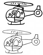 关于卡通直升飞机简笔画图片大全