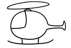 简单易学卡通直升机简笔画图片教程(qi)
