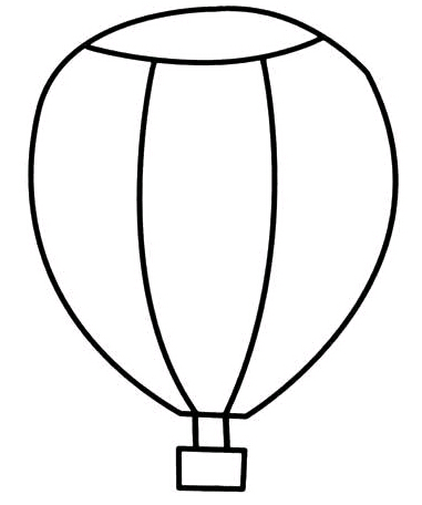 怎么画热气球简笔画卡通图片
