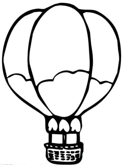 卡通热气球简笔画图片