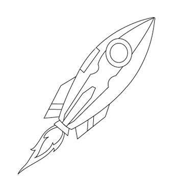 怎么画火箭简笔画图片