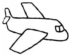 幼儿简笔画卡通民航飞机的画法